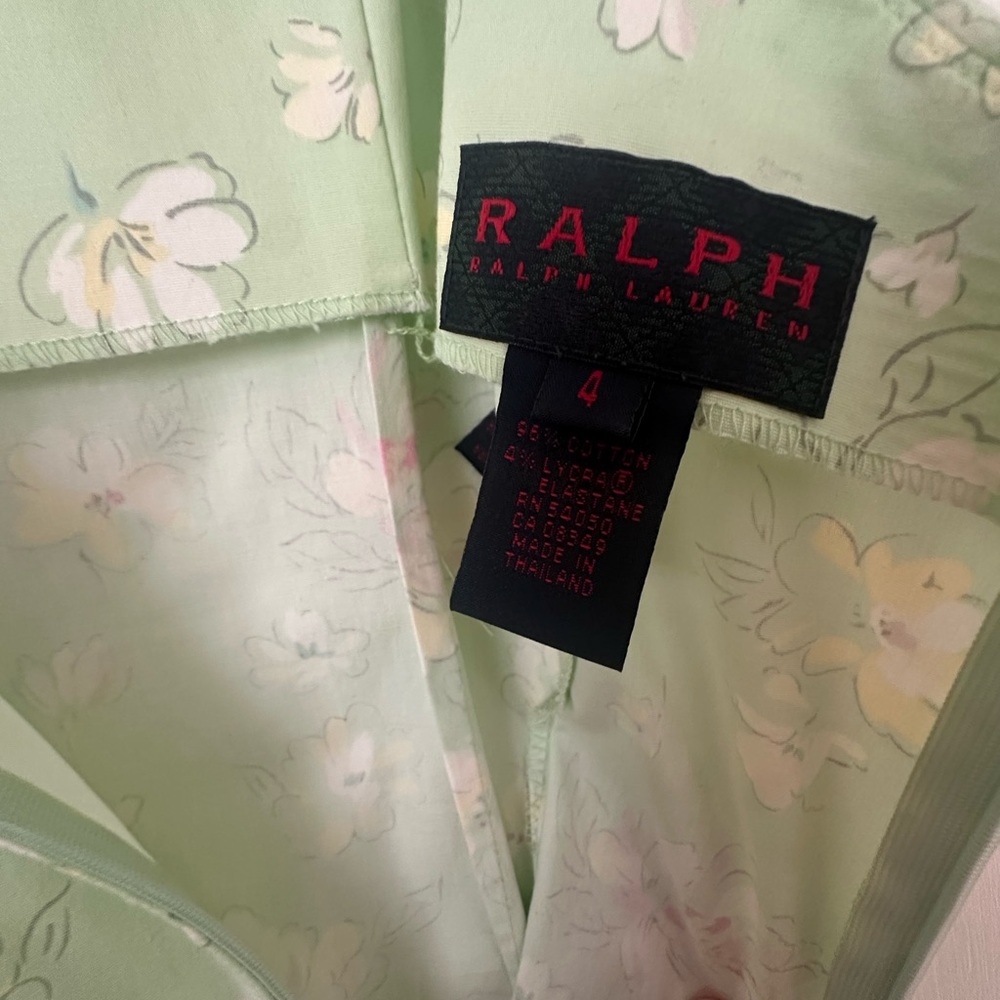Ralph Lauren Pastel Green Floral Dress
